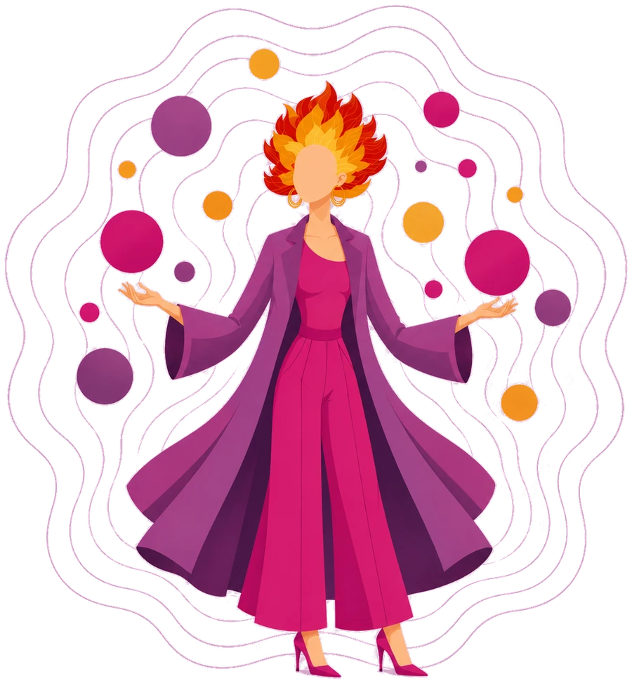 Naï, the Hacestek signal conductor, holding orbs of signal in the Lidia palette.